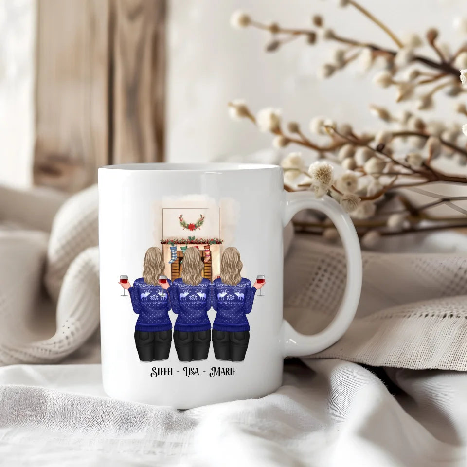 2-4 Freundinnen Winter Tasse