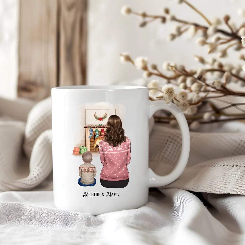 Mama & 1-3 Kinder Winter Tasse