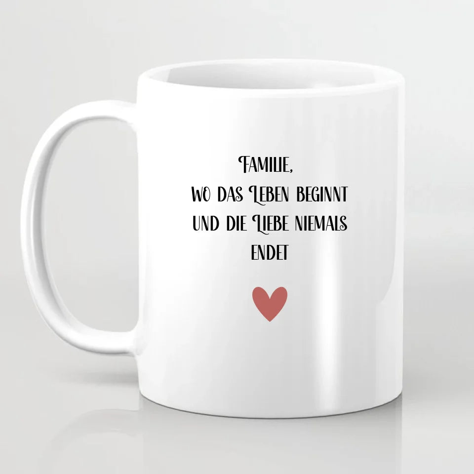 Papa & 1-3 Kinder Winter Tasse