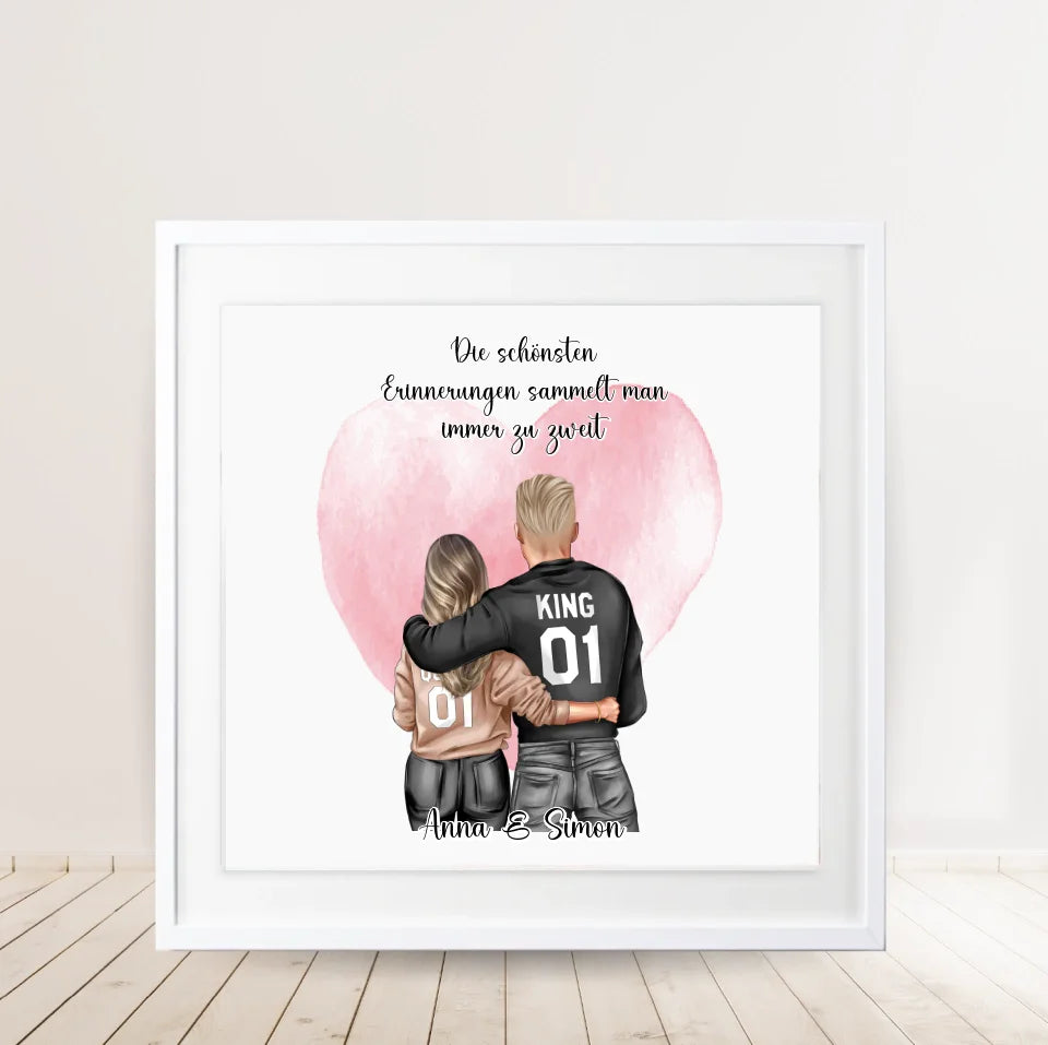 Paar Poster Personalisiert