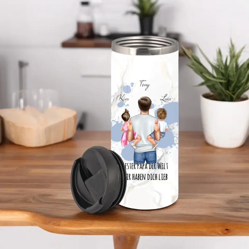 Papa & Tochter/Sohn Tasse / Thermobecher