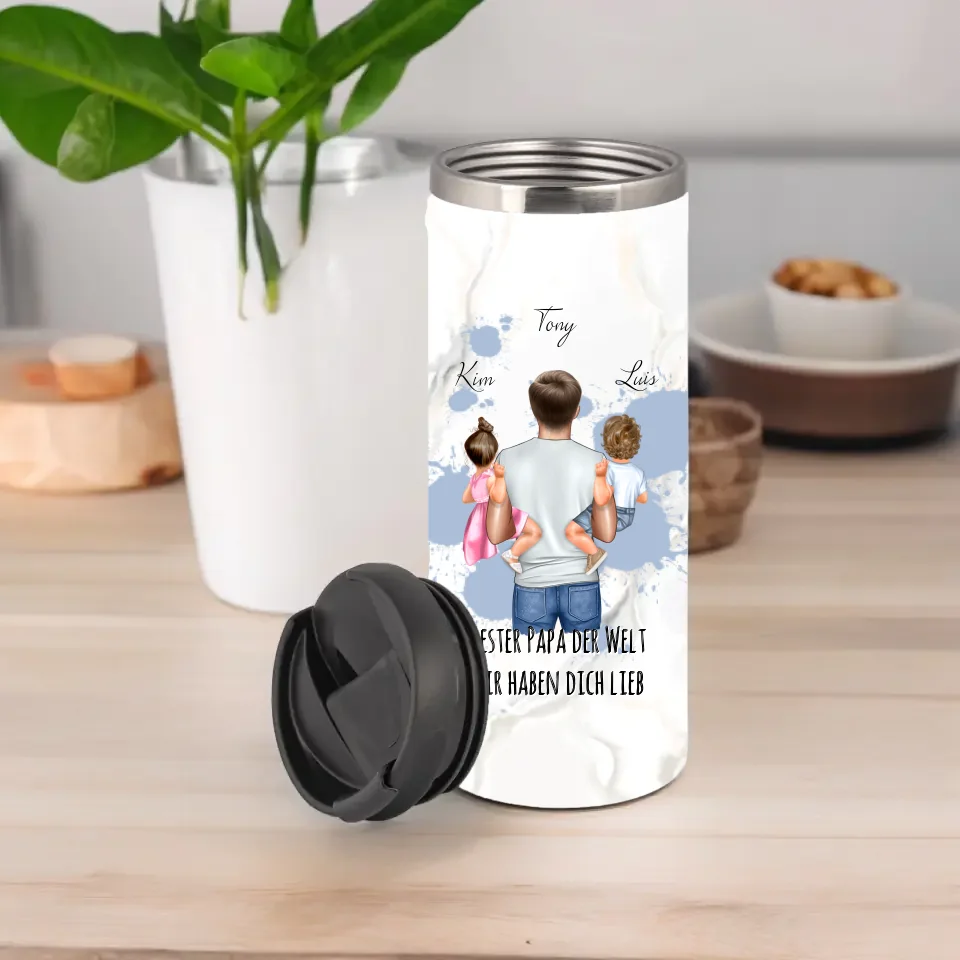 Papa & Tochter/Sohn Tasse / Thermobecher