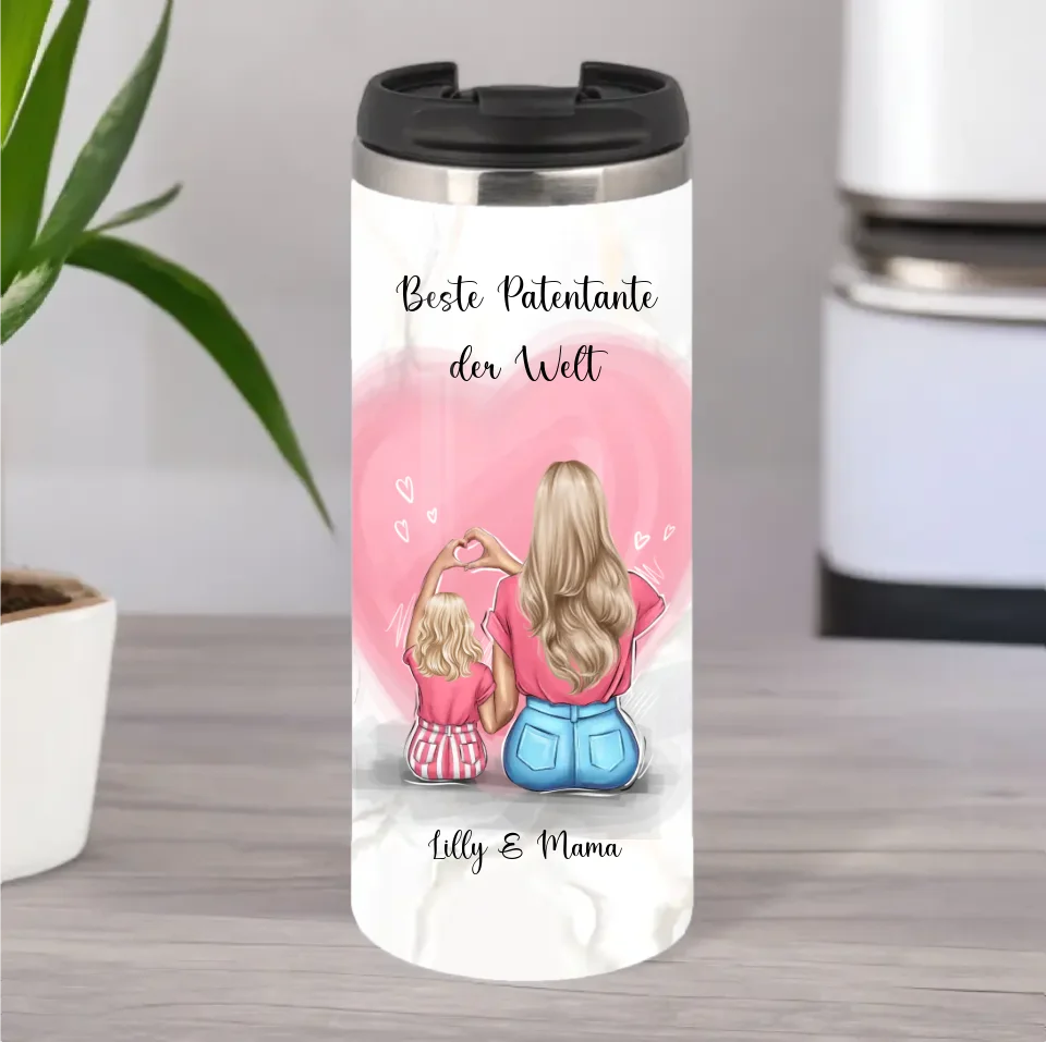 Patentante/Patenonkel & Kind Tasse / Thermobecher