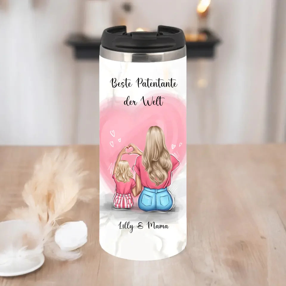 Patentante/Patenonkel & Kind Tasse / Thermobecher