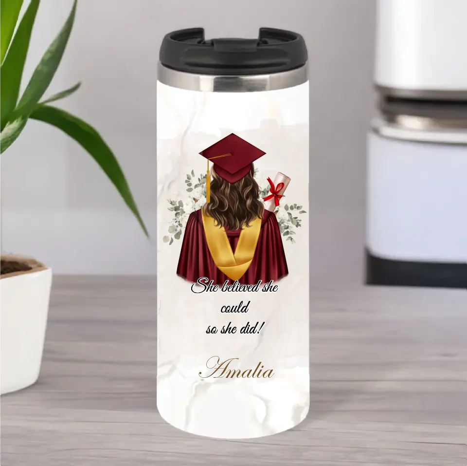 Abschluss Tasse / Thermobecher (Mann & Frau)