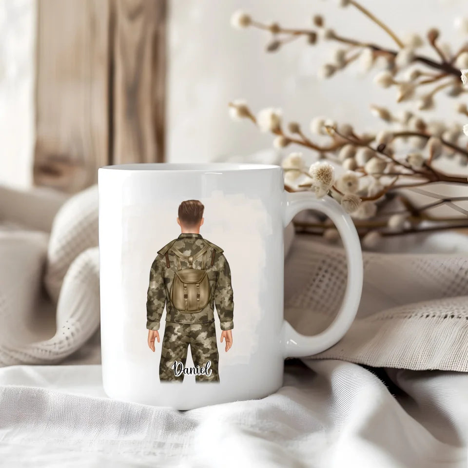 1-2 Personen Soldat, Bundeswehr Tasse / Thermobecher (Mann & Frau)