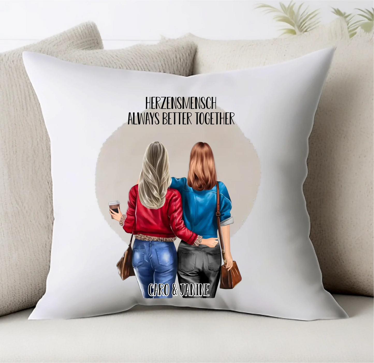 Freundinnen Kissen Herzensmensch