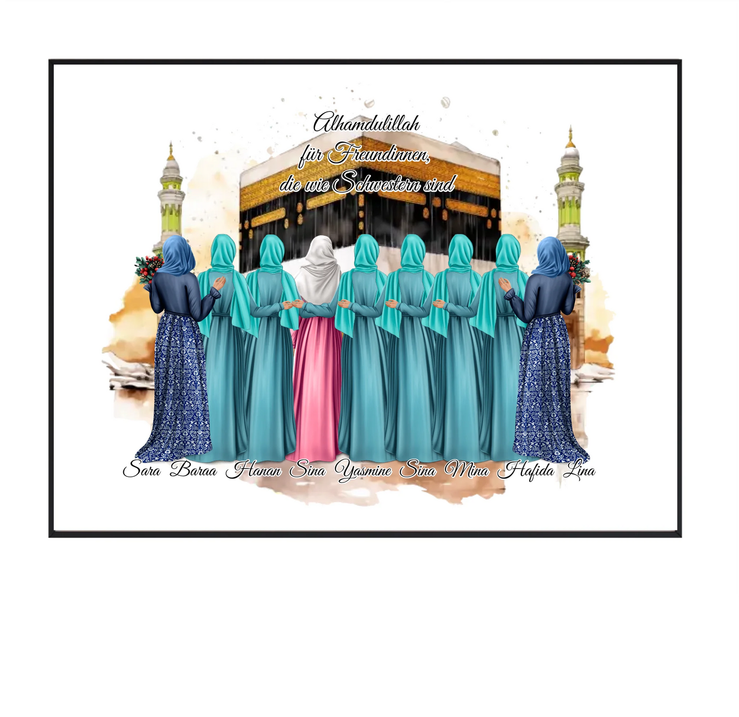 8-9 Freundinnen Poster (Muslim)