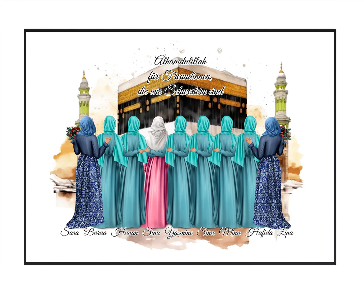 8-9 Freundinnen Poster (Muslim)