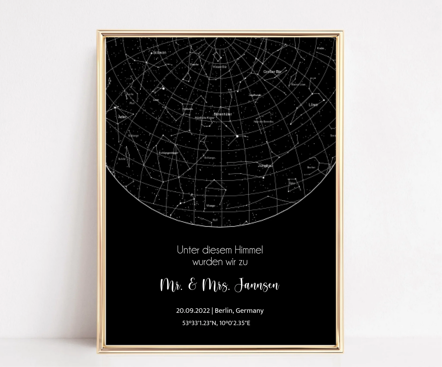 Personalisierte Sternenkarte - Unter diesem Himmel wurden wir zu...