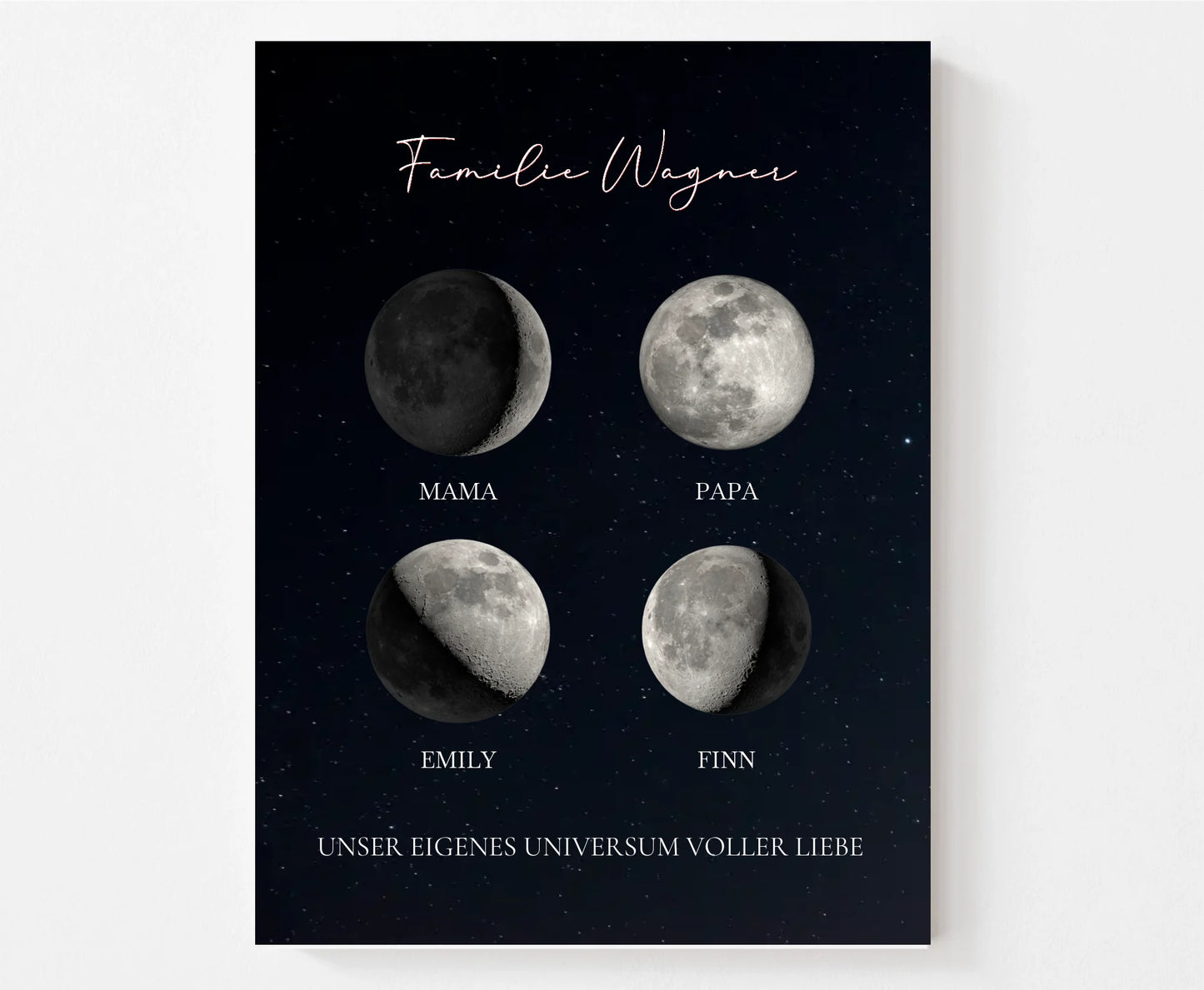 Mondphase Poster - Familie 2-6 Personen