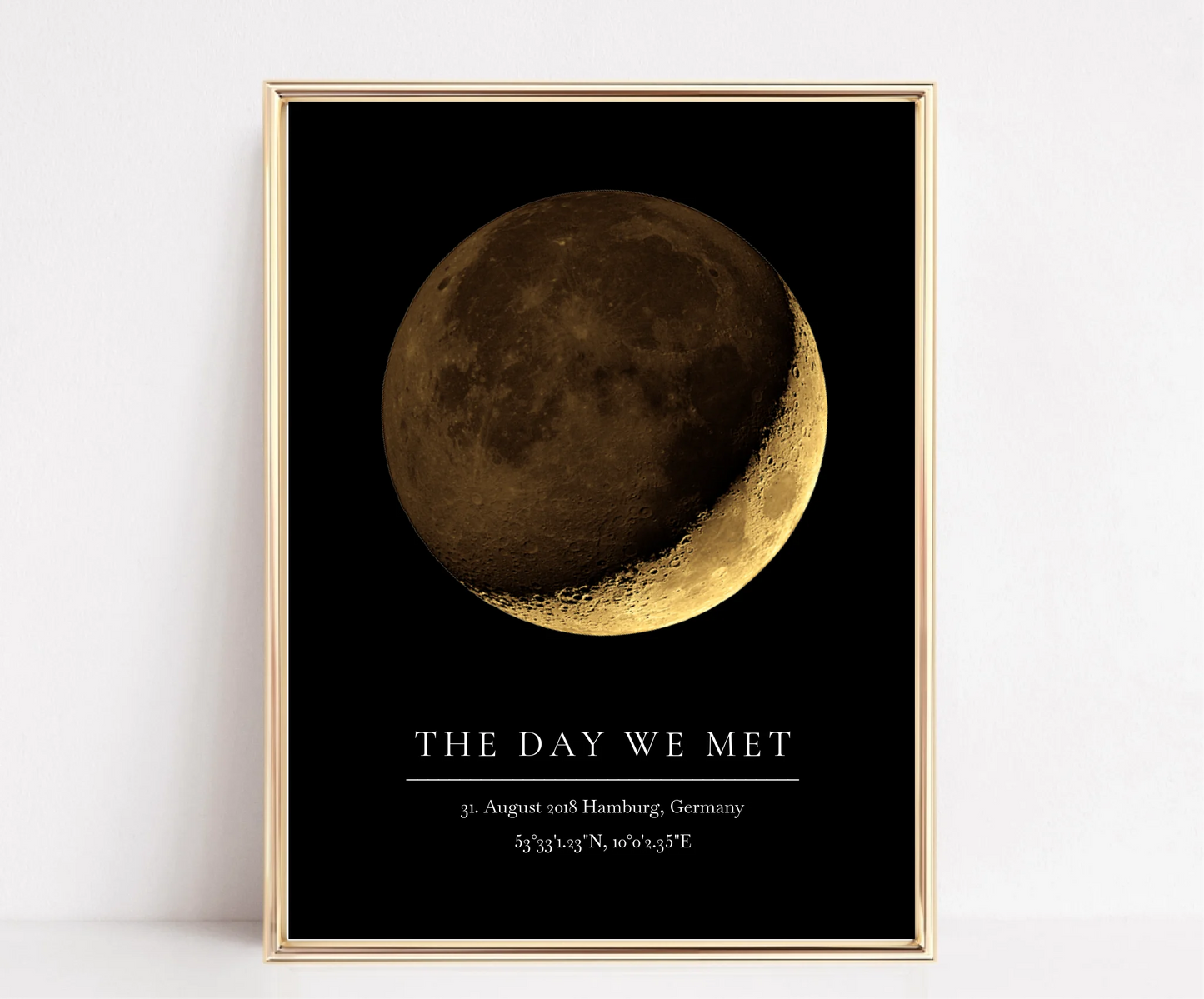 Mondphase Poster Gold- THE DAY WE MET
