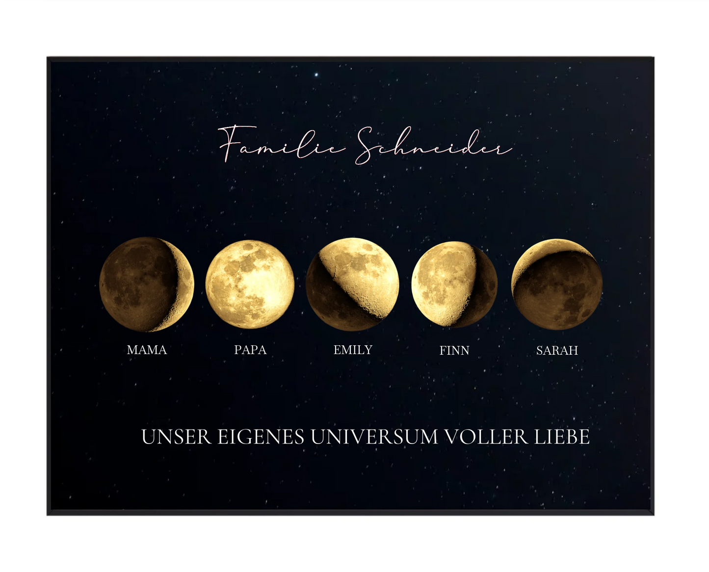 Mondphase Familie 2-6 Personen - Gold