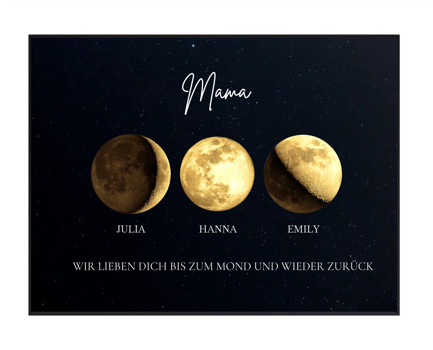 Mondphase Familie - Gold