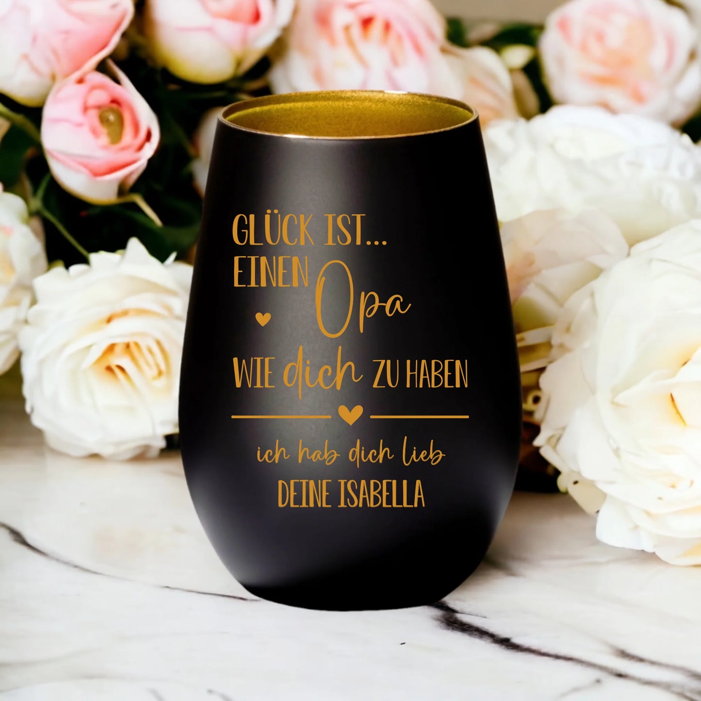 Glück ist einen Opa, wie dich... - Windlicht