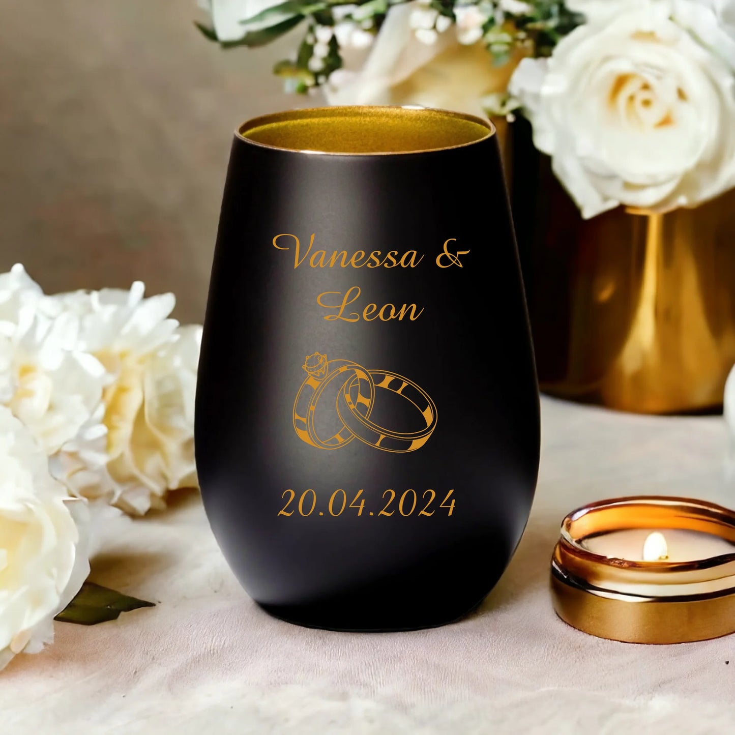 Windlicht - Hochzeit/Jubiläum