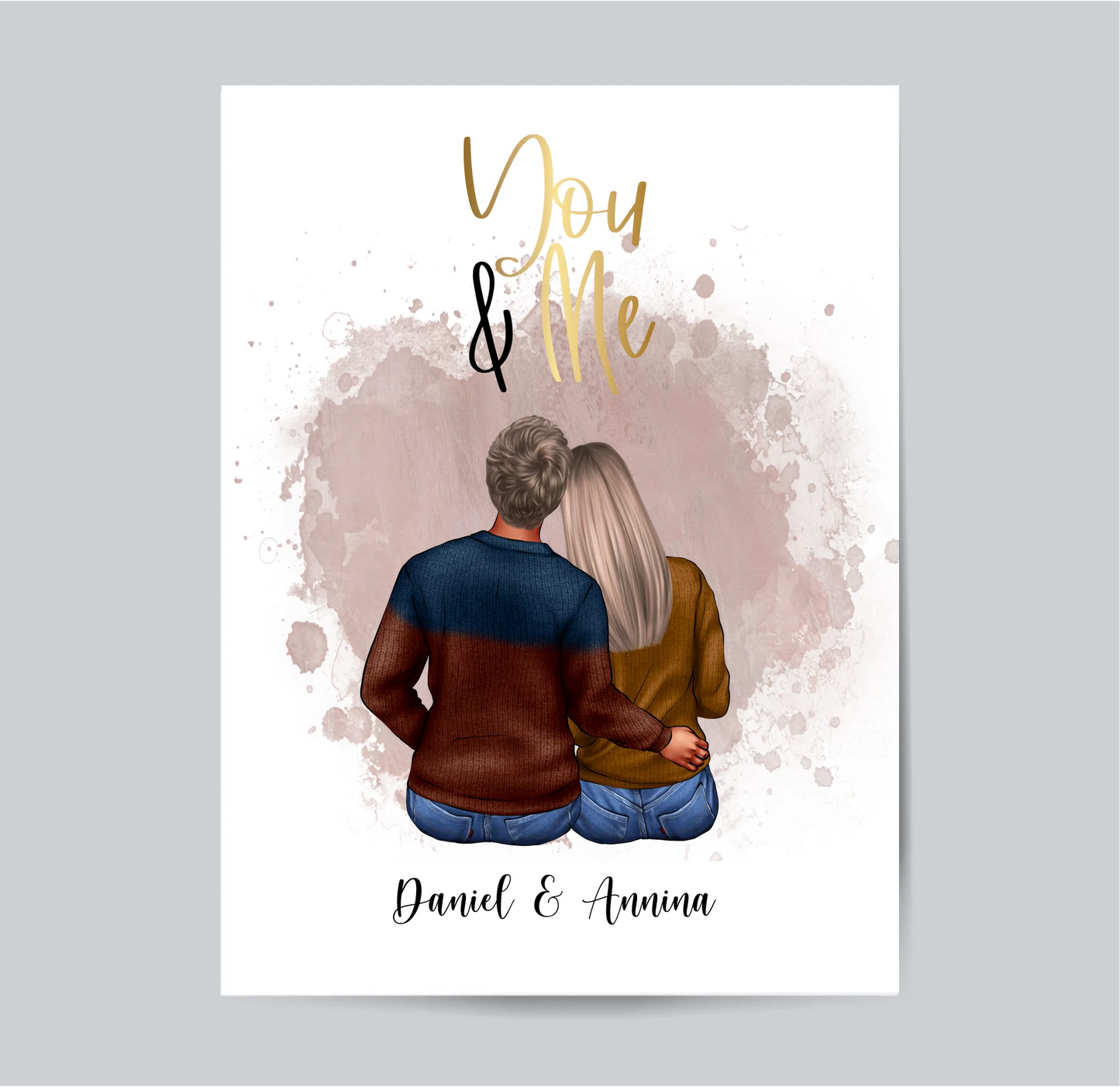 Paar Poster Personalisiertes Geschenk