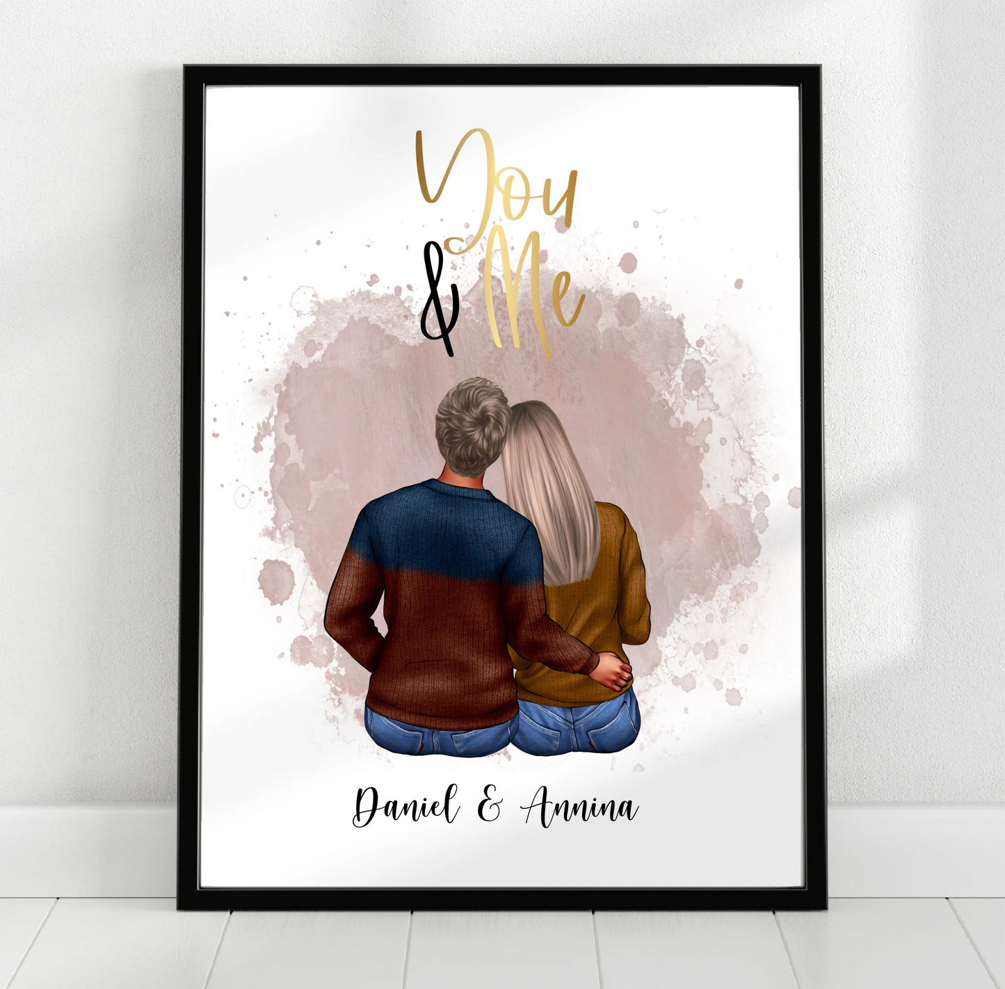 Paar Poster Personalisiertes Geschenk