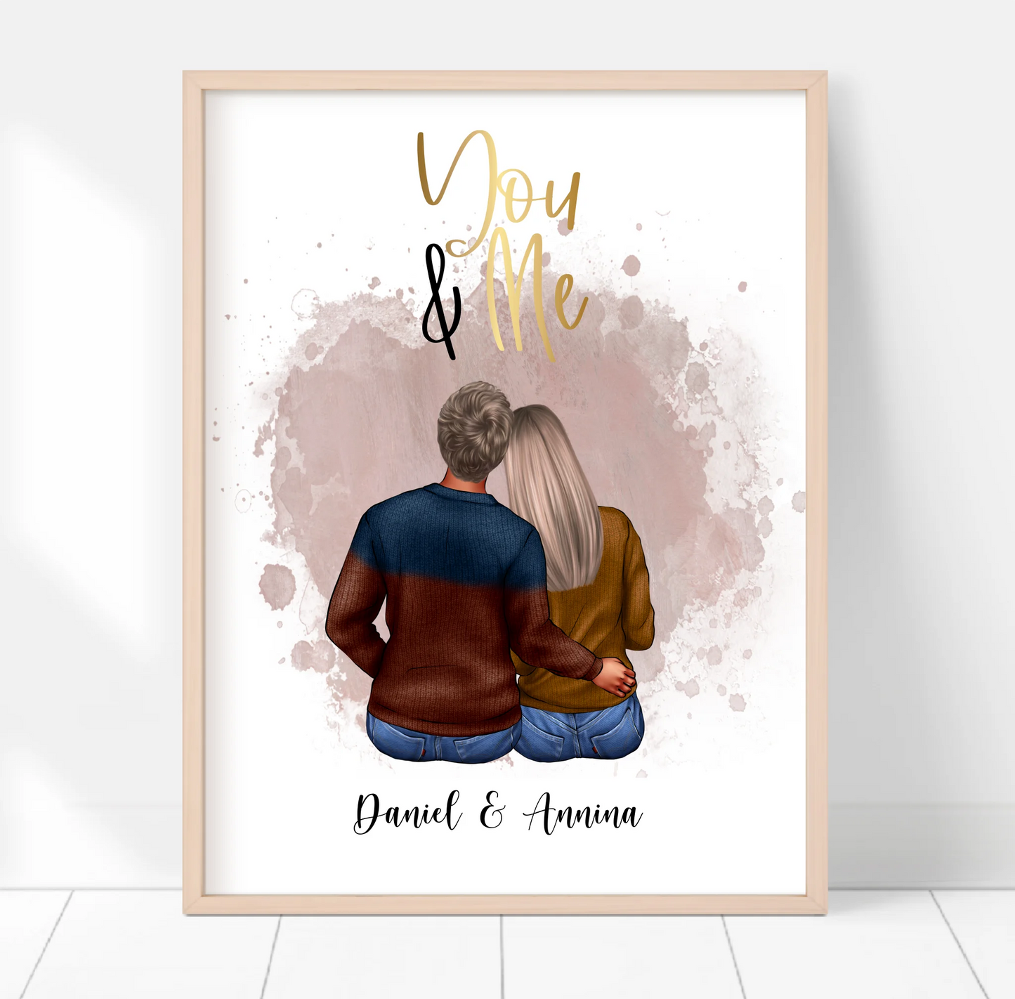 Paar Poster Personalisiertes Geschenk