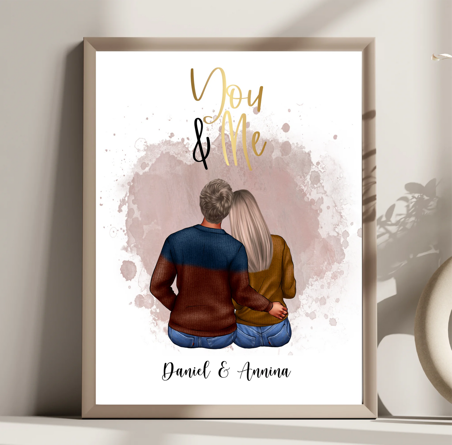 Paar Poster Personalisiertes Geschenk