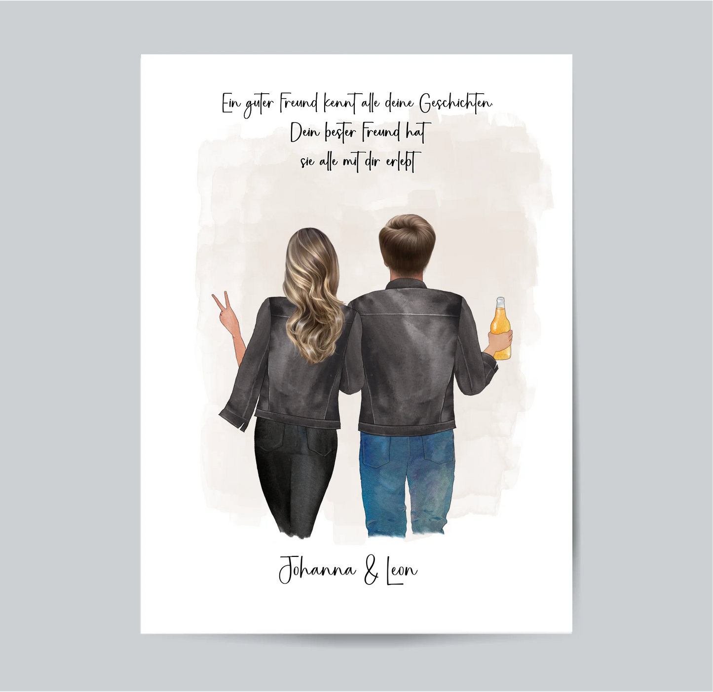 Beste Freunde Geschenkidee Poster
