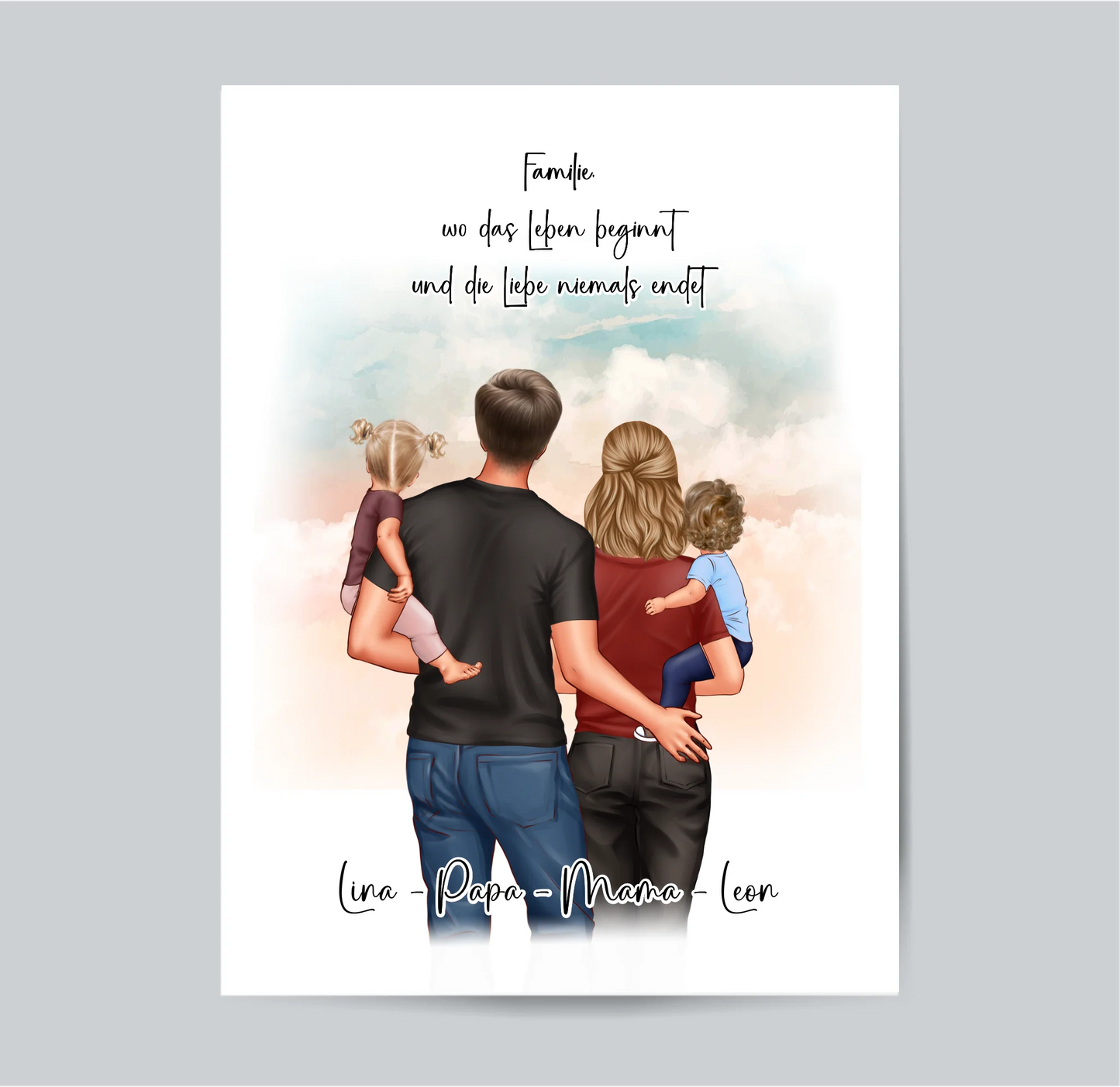 Personalisiertes Familien Geschenk Poster