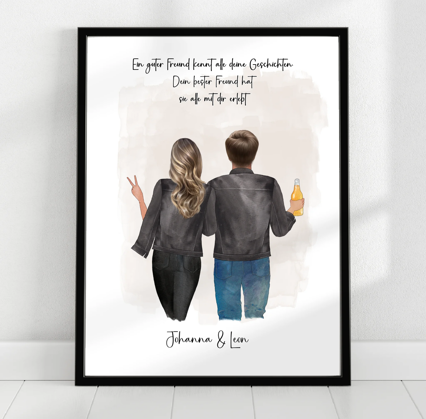 Beste Freunde Geschenkidee Poster
