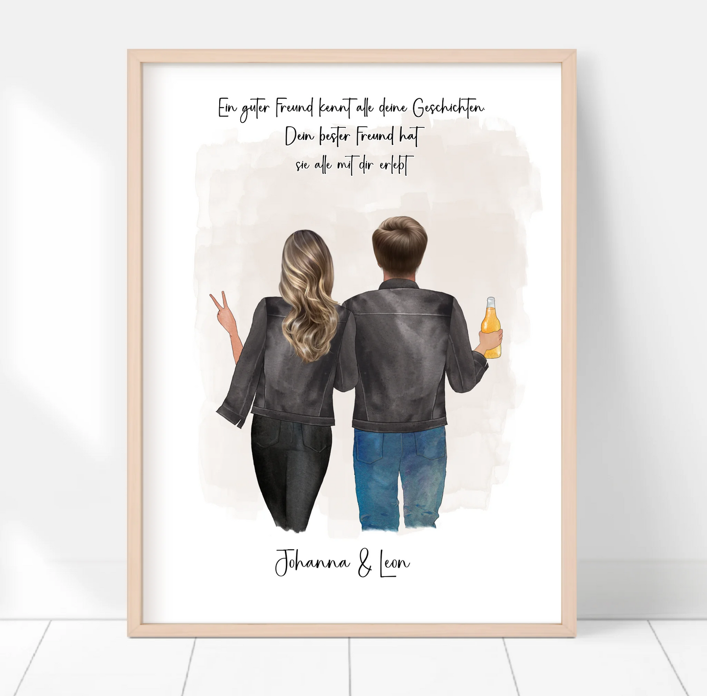 Beste Freunde Geschenkidee Poster