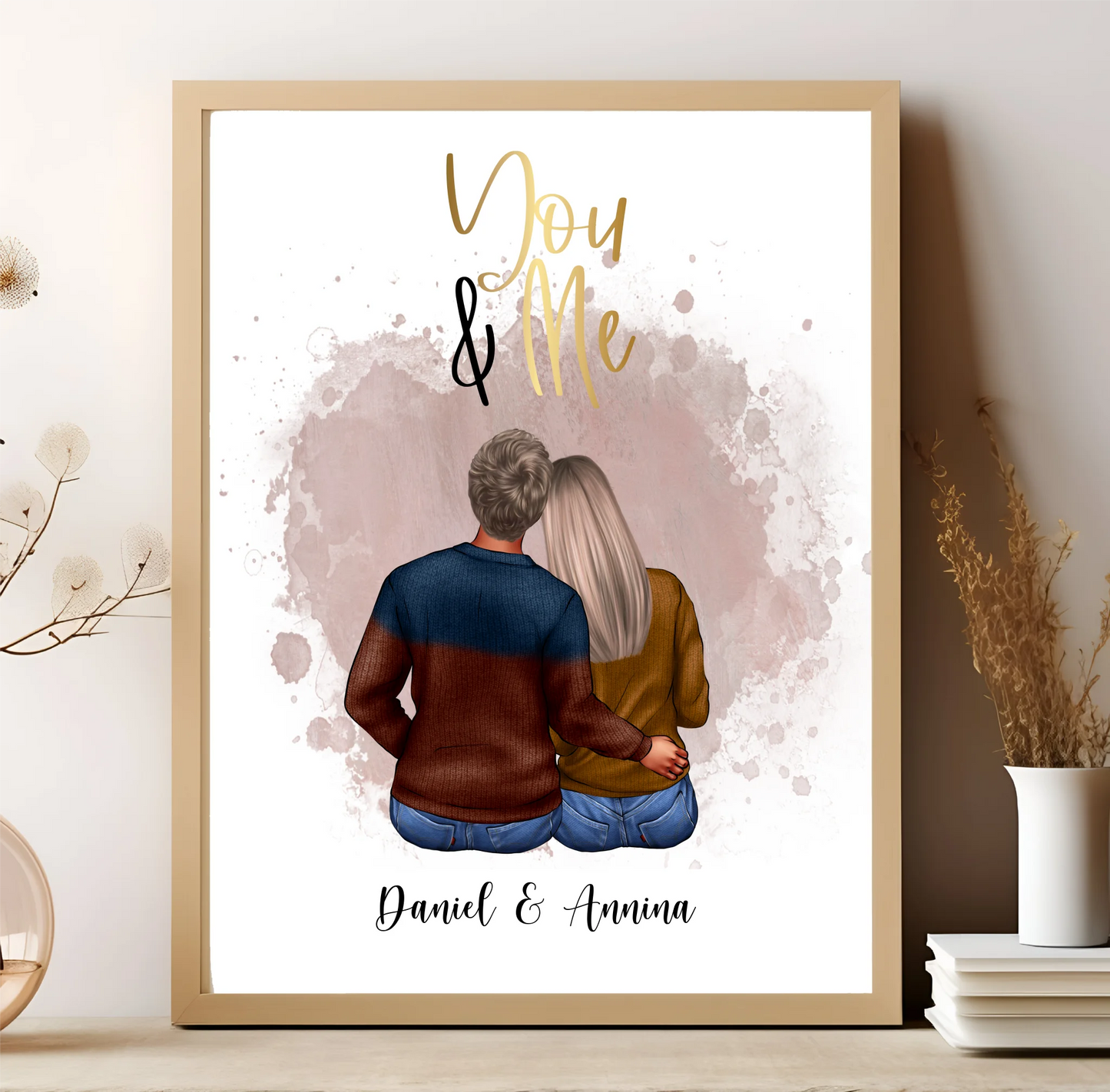 Paar Poster Personalisiertes Geschenk