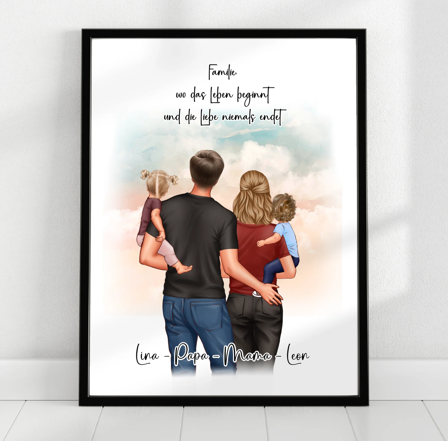 Personalisiertes Familien Geschenk Poster