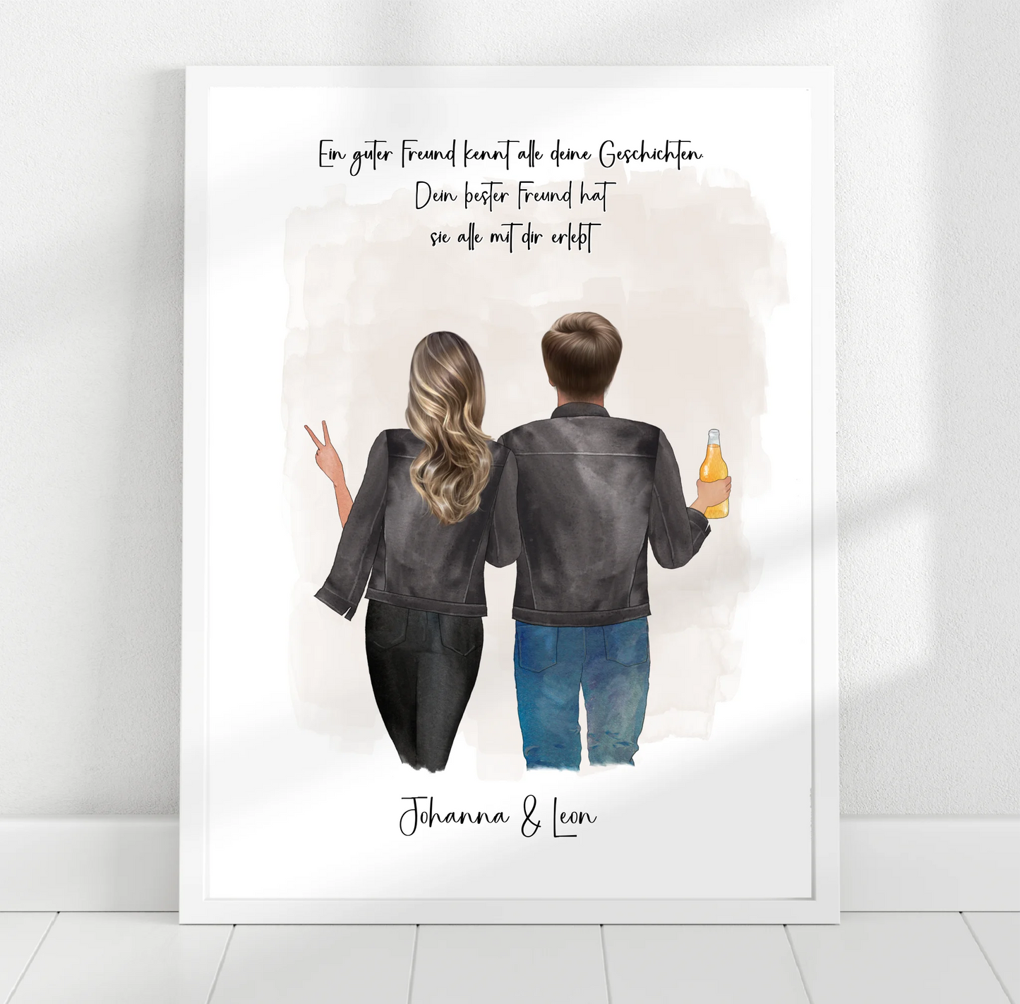 Beste Freunde Geschenkidee Poster