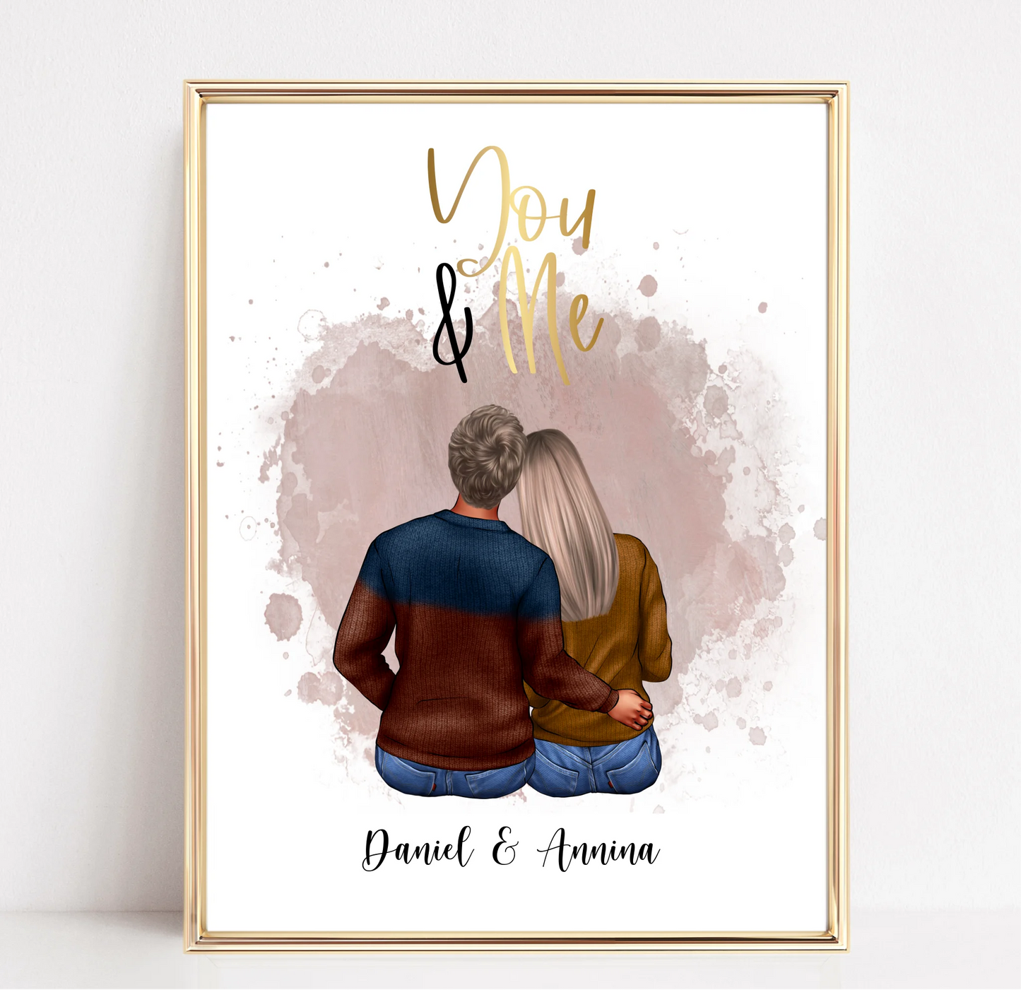 Paar Poster Personalisiertes Geschenk