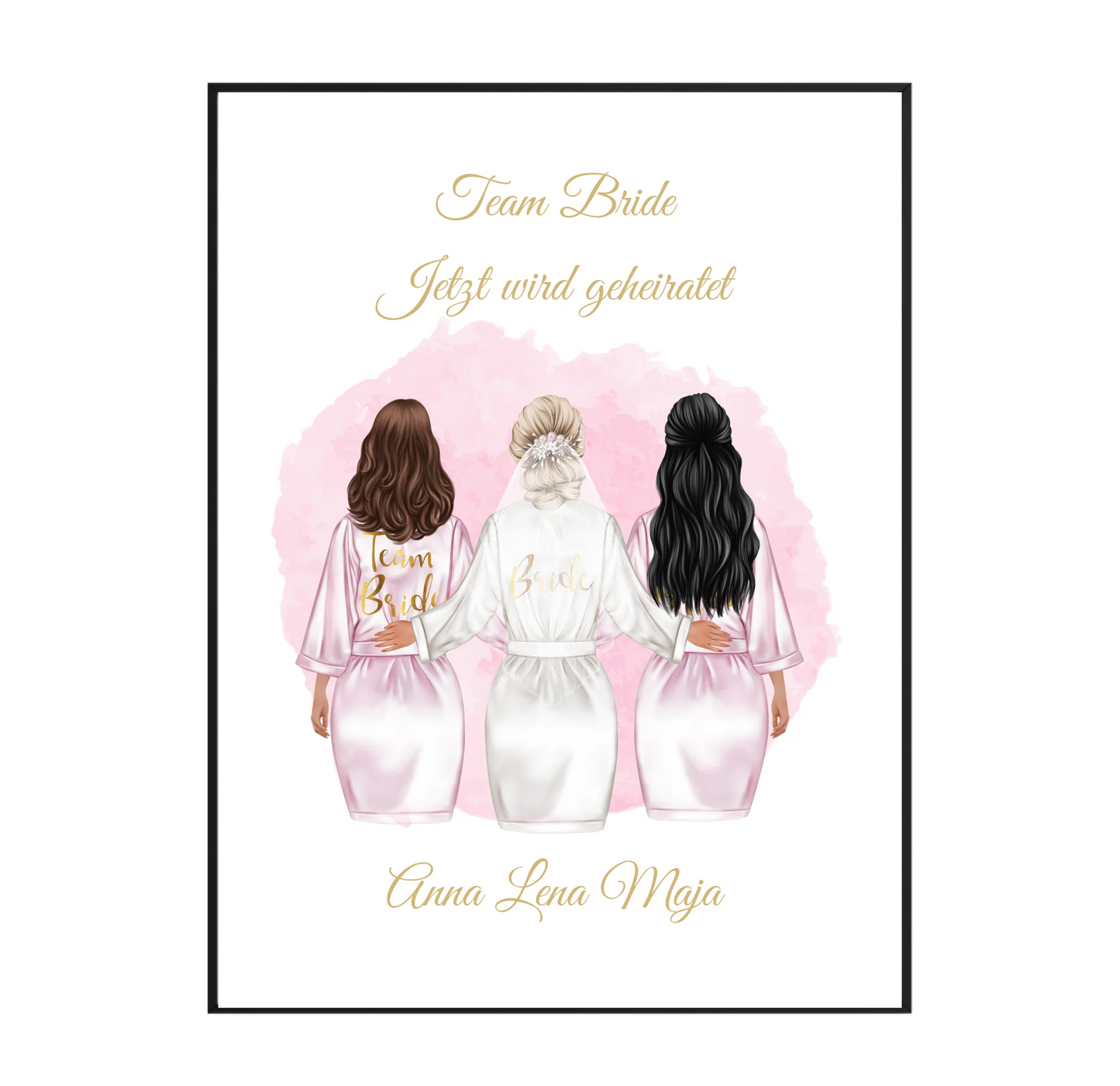 Braut Poster Personalisiert