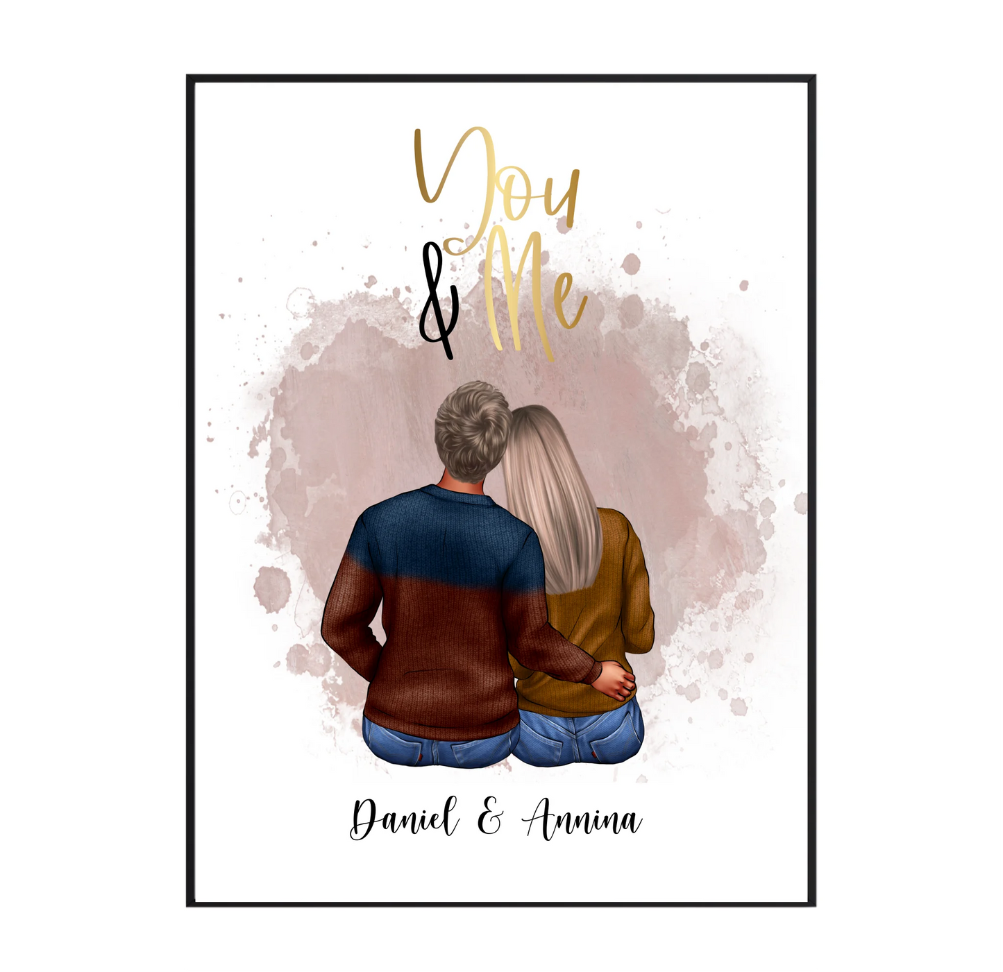 Paar Poster Personalisiertes Geschenk