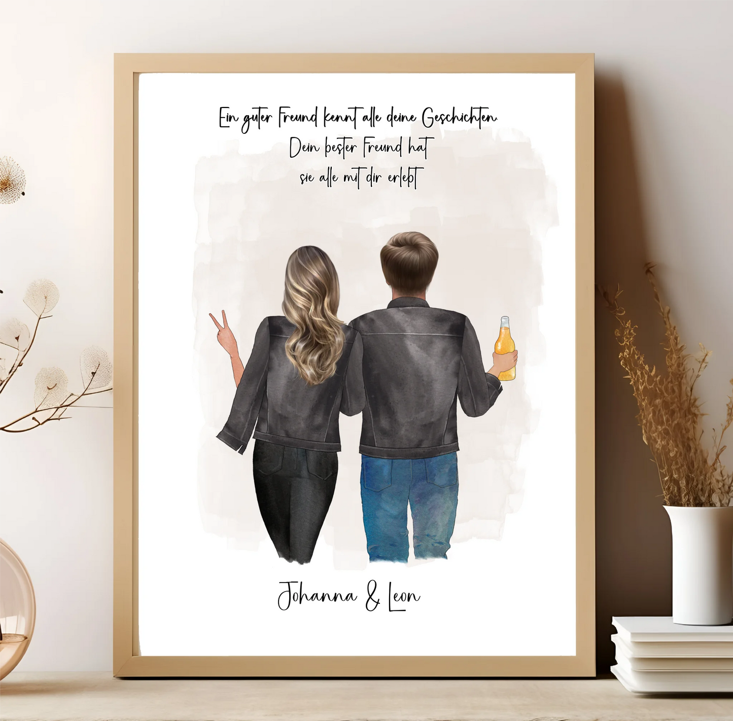 Beste Freunde Geschenkidee Poster