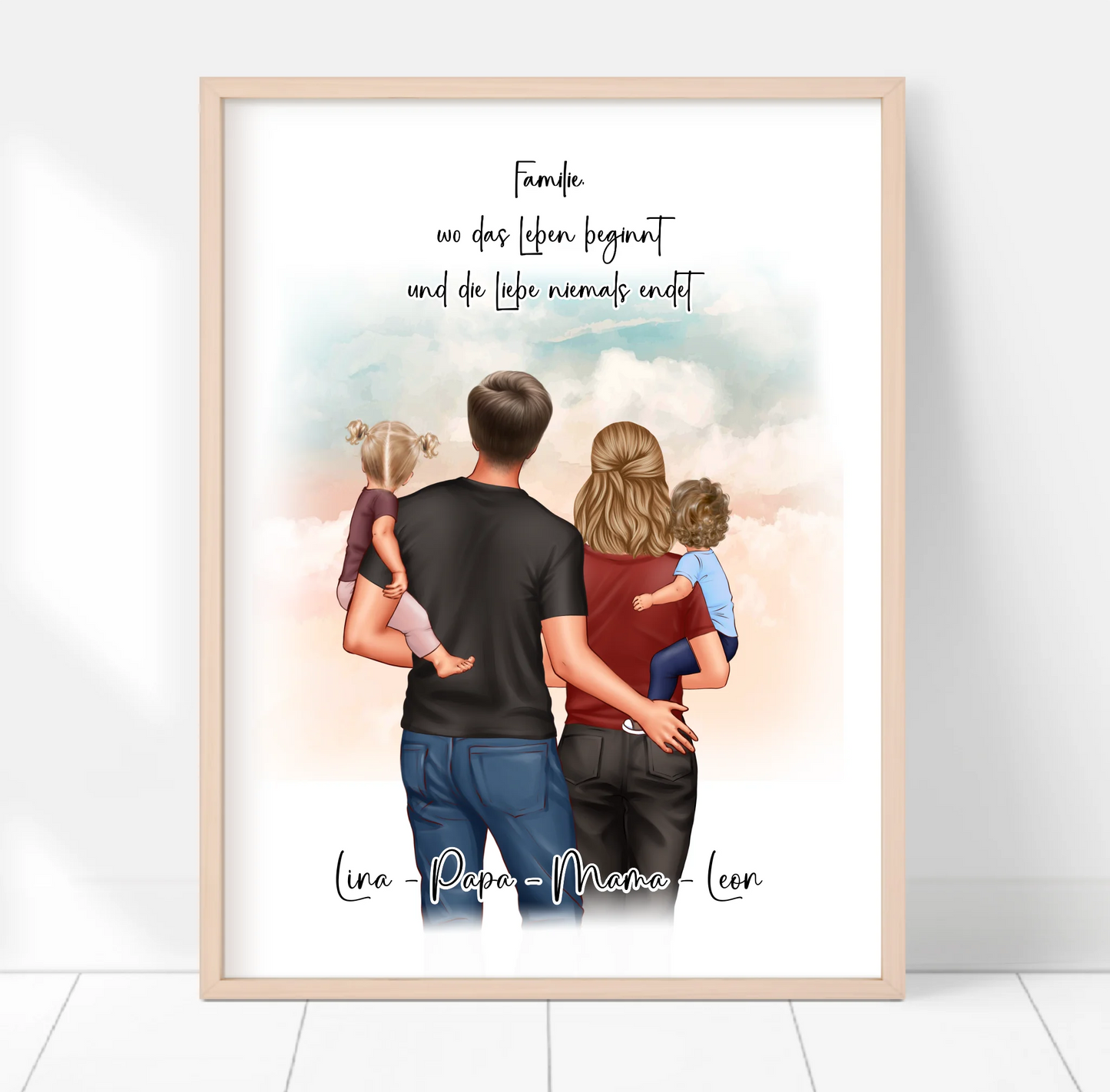 Personalisiertes Familien Geschenk Poster