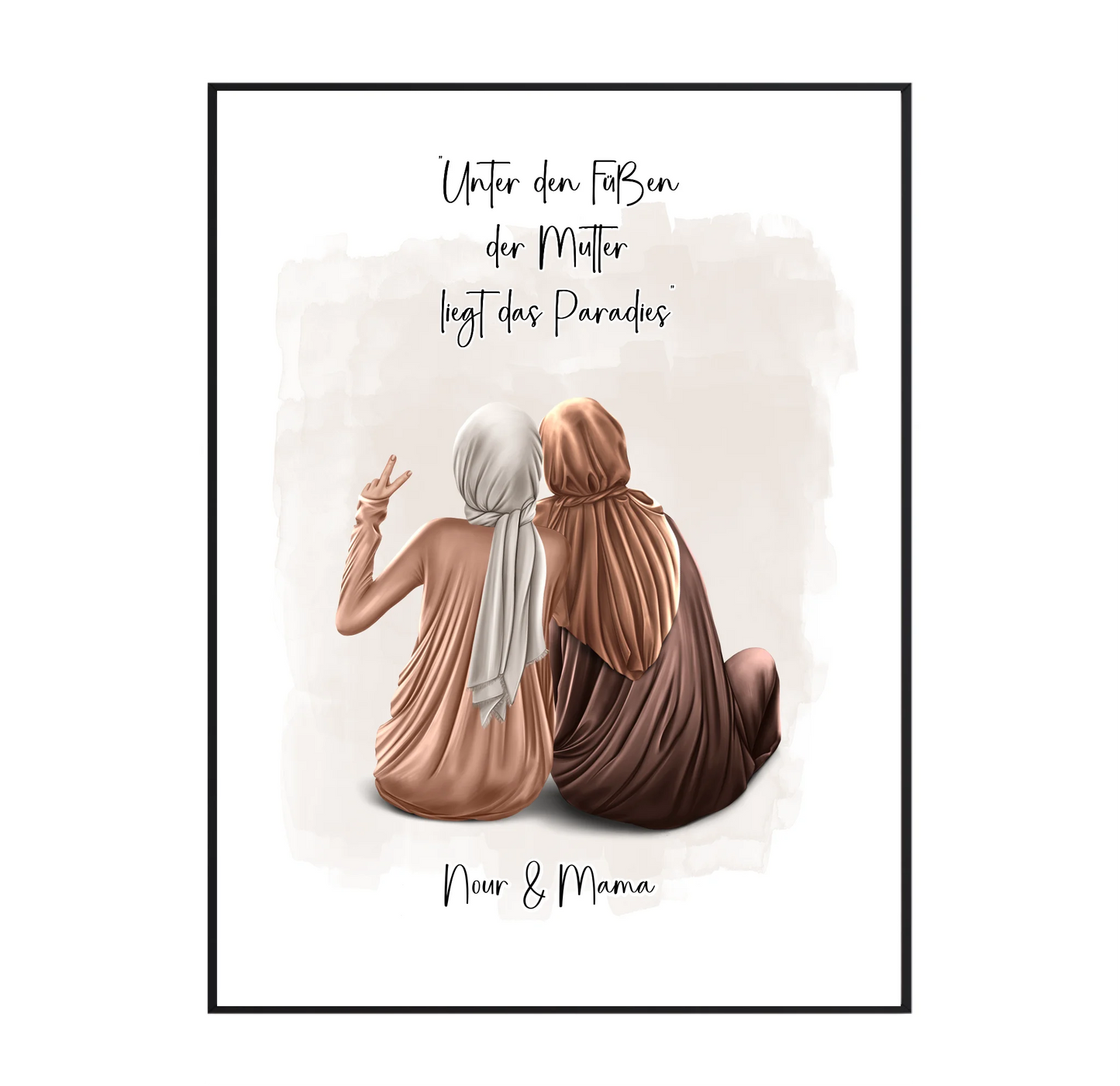 Muslim Mama & 1-3 Töchter Poster