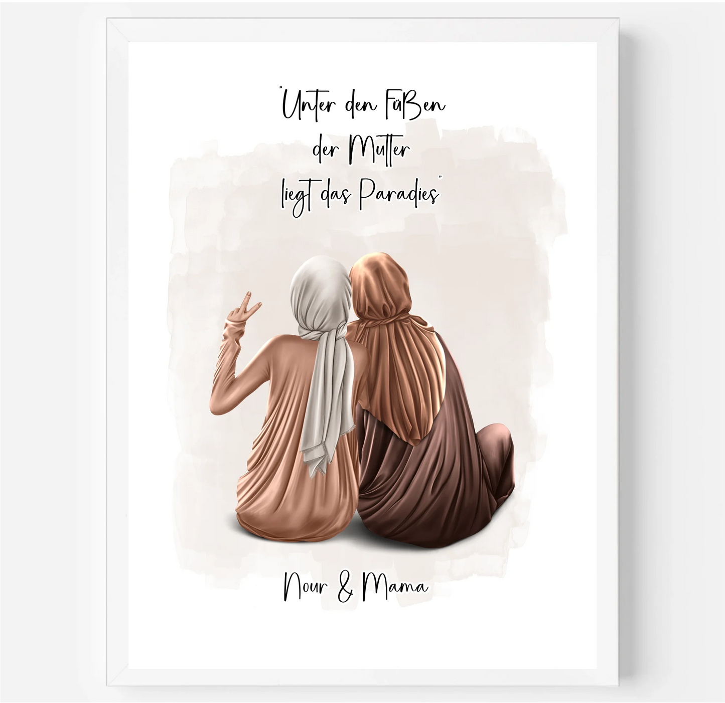Muslim Mama & 1-3 Töchter Poster