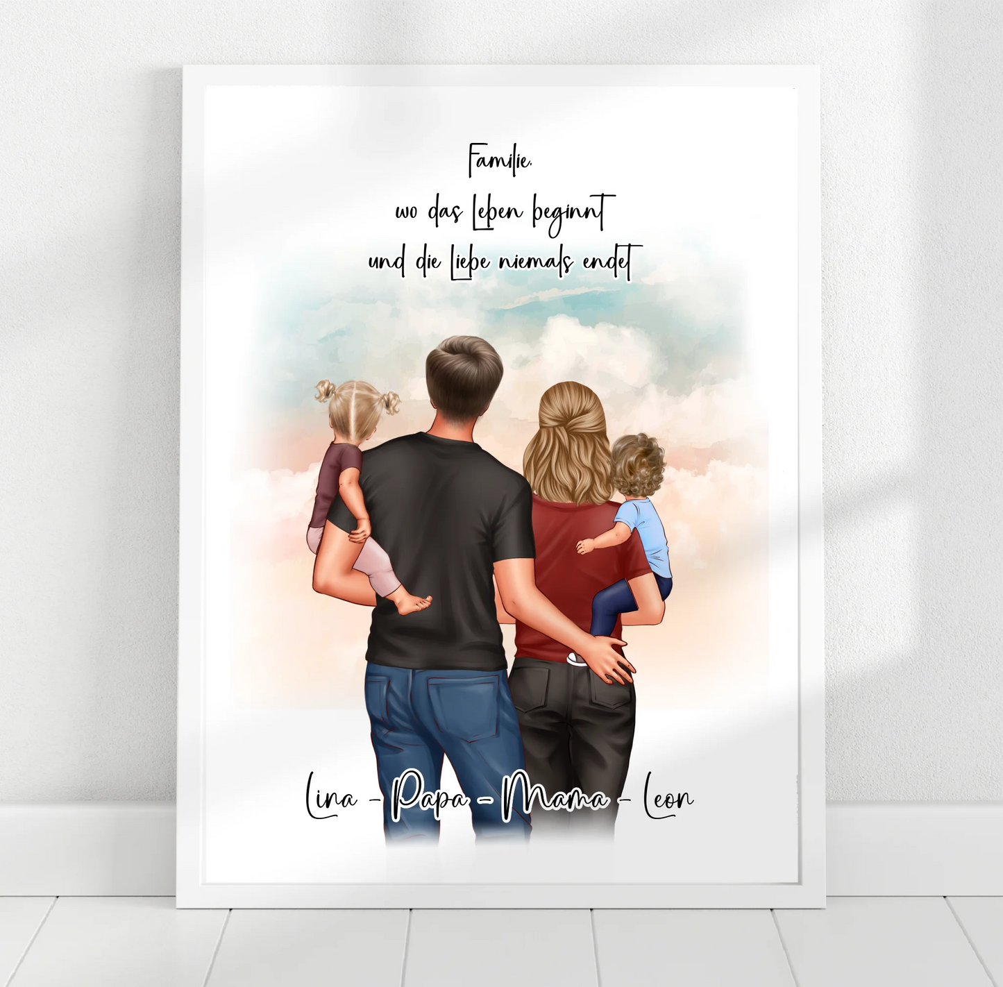 Personalisiertes Familien Geschenk Poster