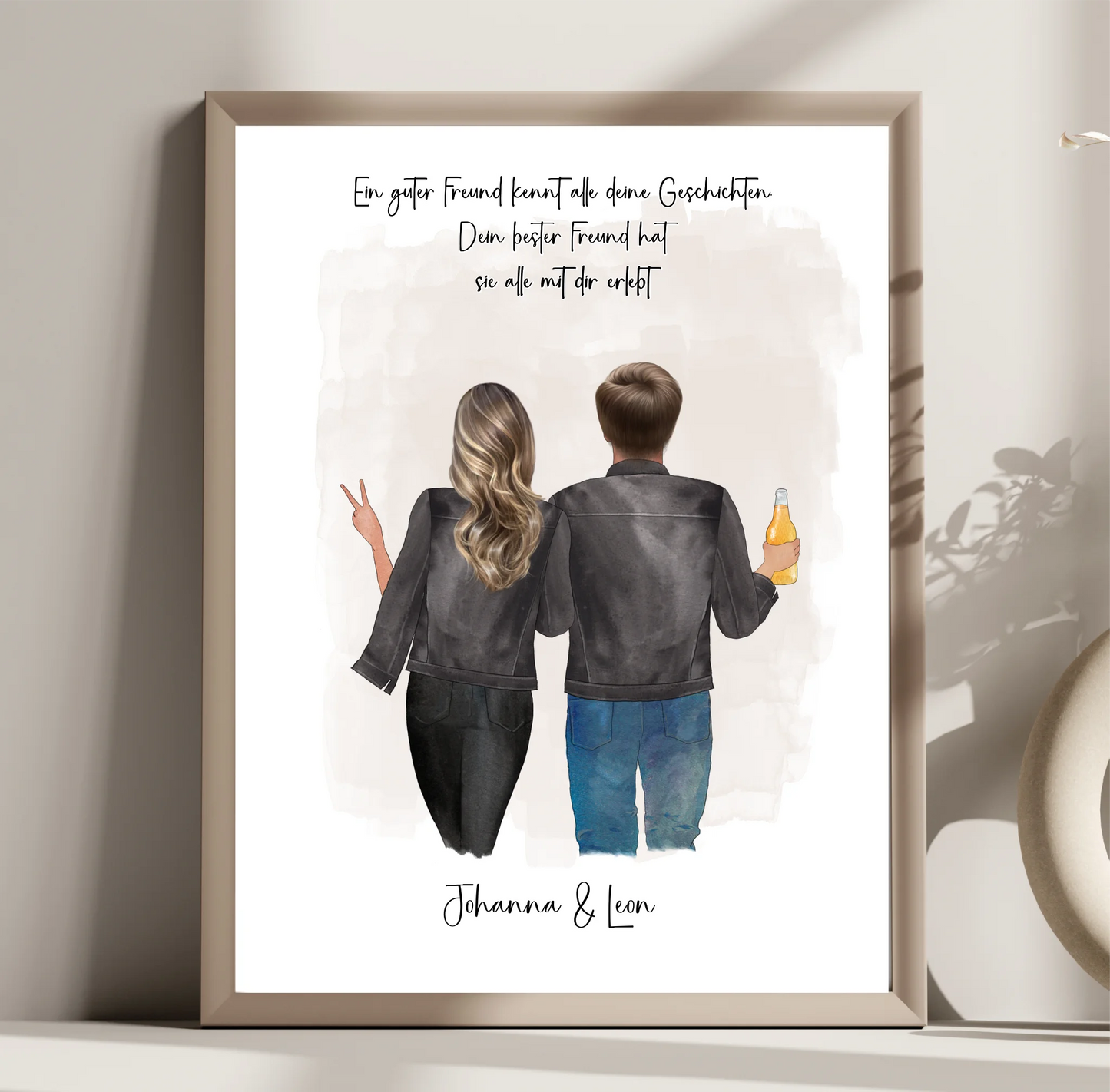 Beste Freunde Geschenkidee Poster