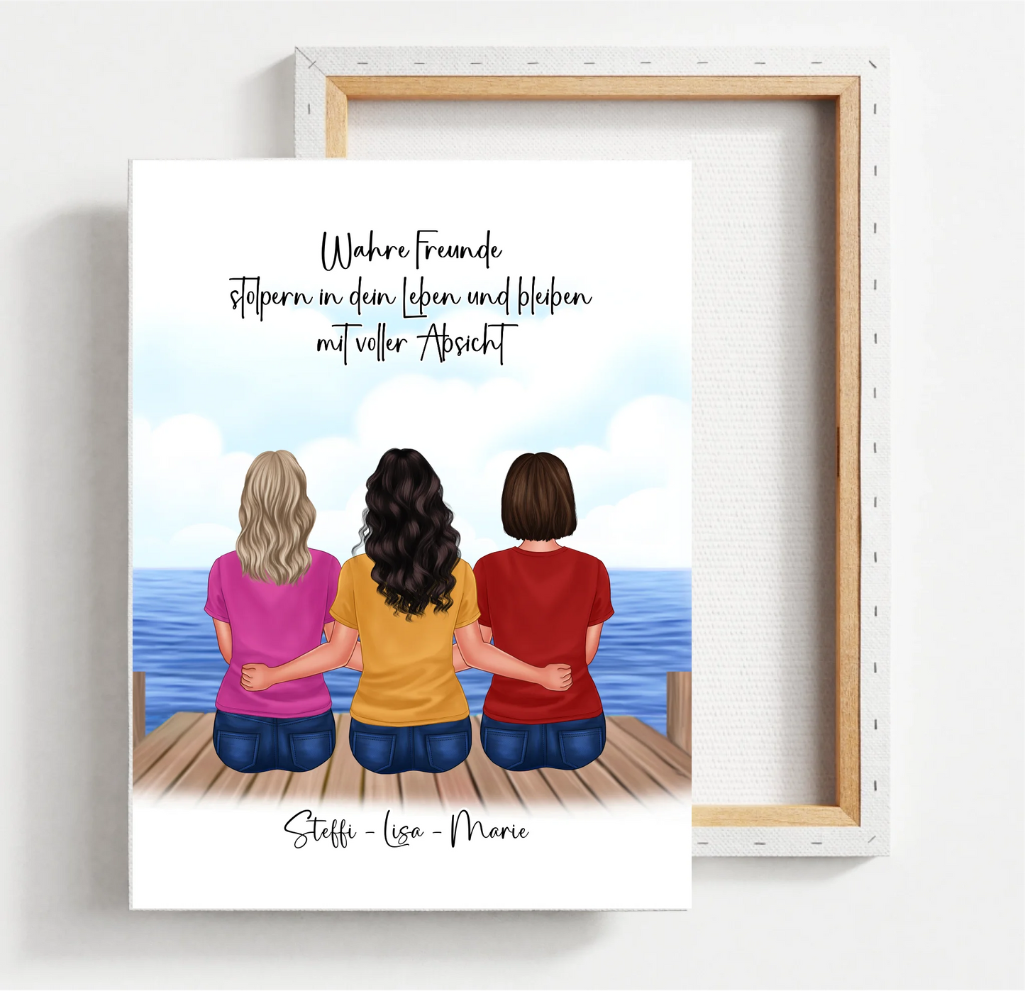 3-5 Freundinnen Poster Personalisiert
