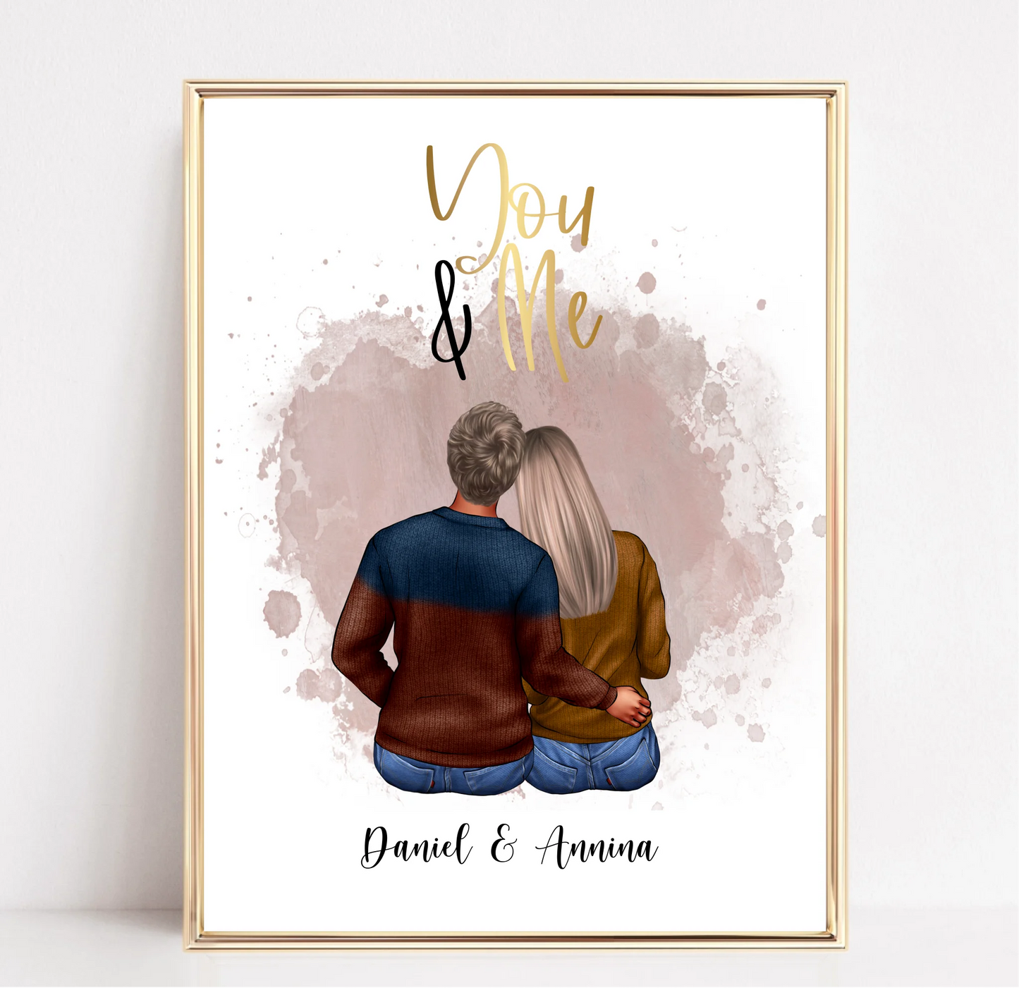 Paar Poster Personalisiertes Geschenk