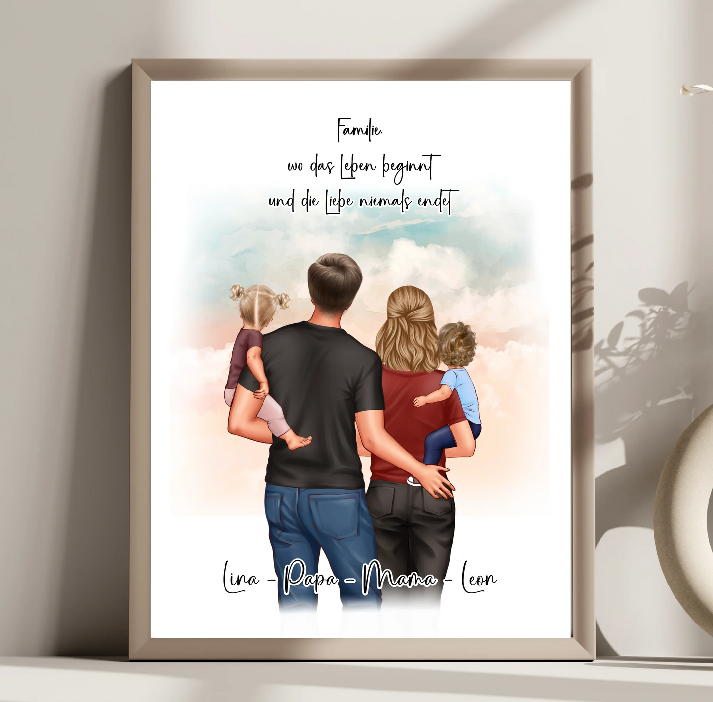 Personalisiertes Familien Geschenk Poster