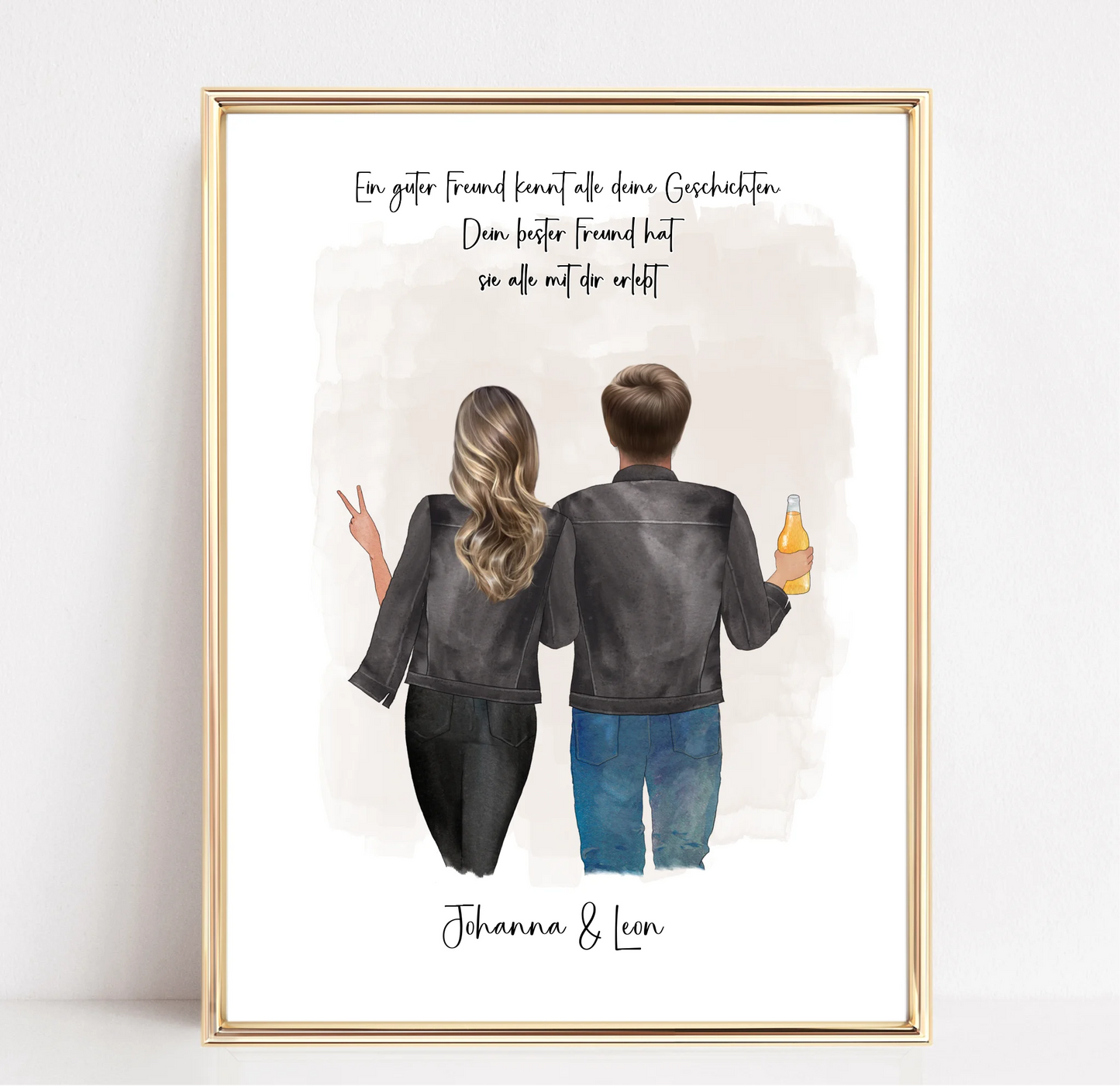 Beste Freunde Geschenkidee Poster