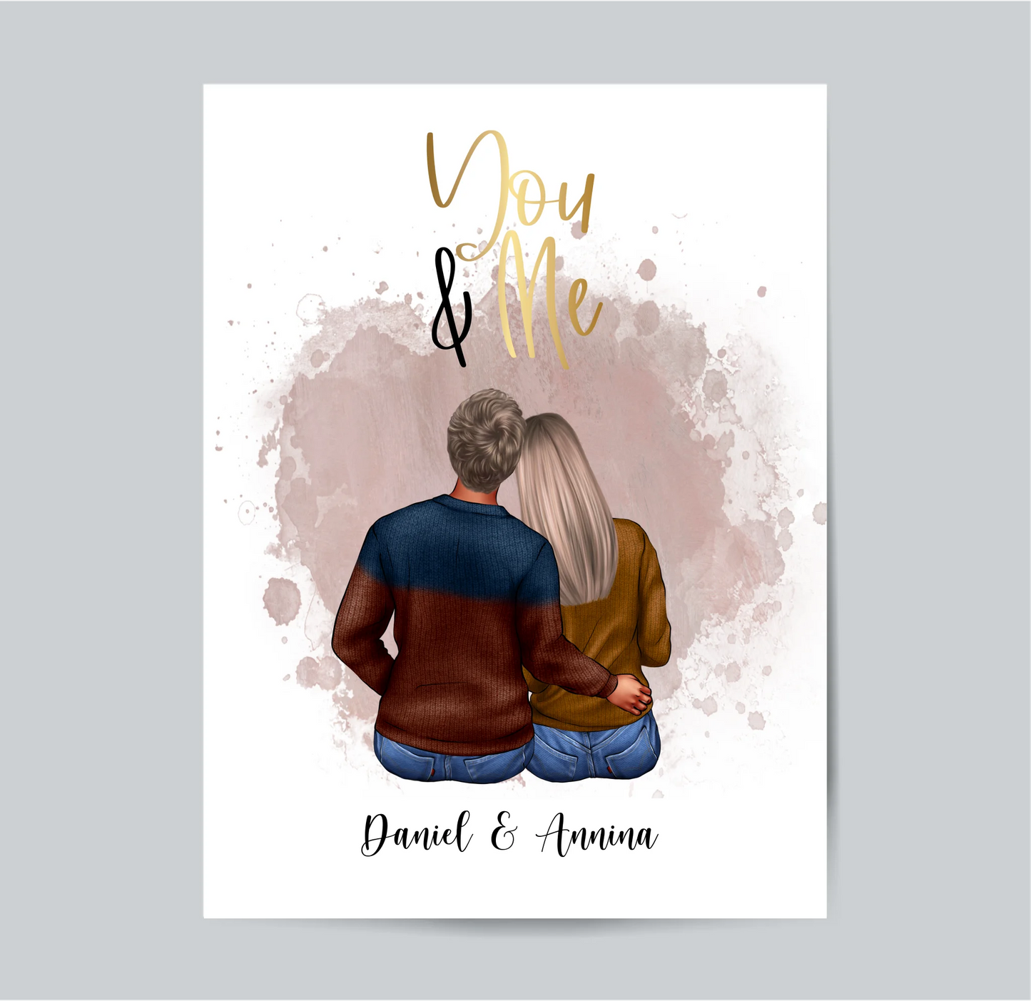 Paar Poster Personalisiertes Geschenk