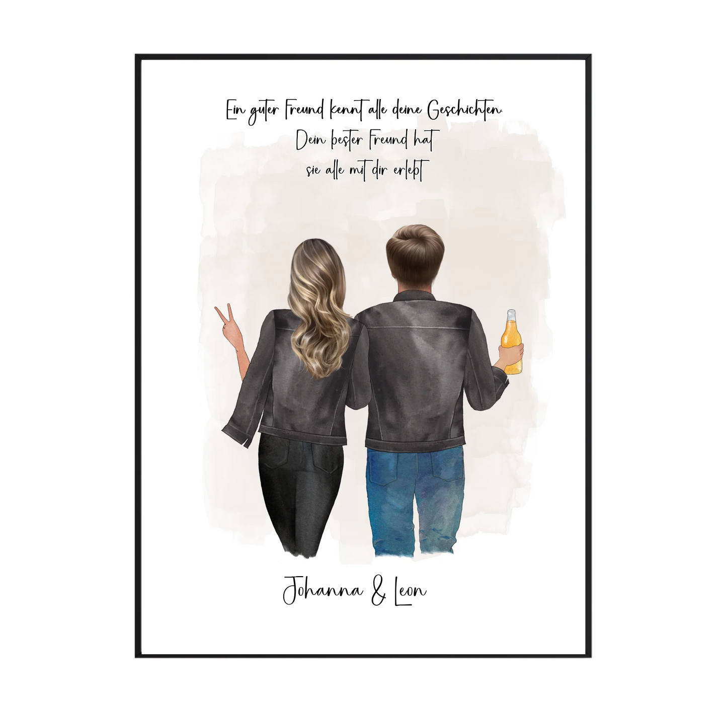Beste Freunde Geschenkidee Poster