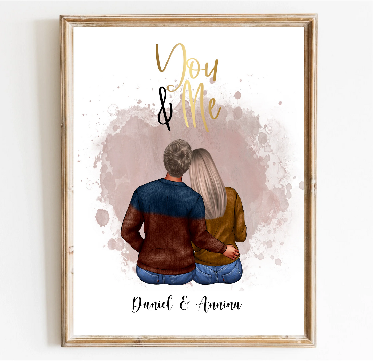 Paar Poster Personalisiertes Geschenk