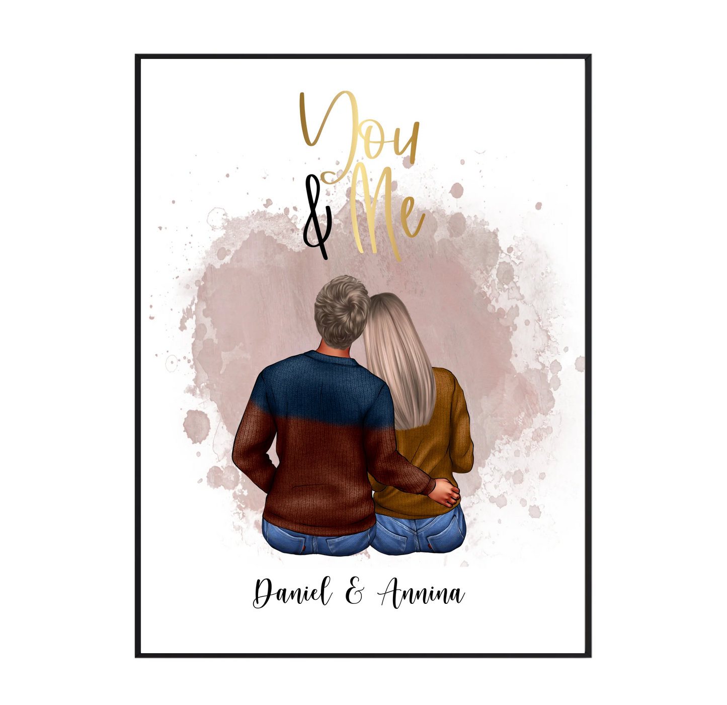 Paar Poster Personalisiertes Geschenk