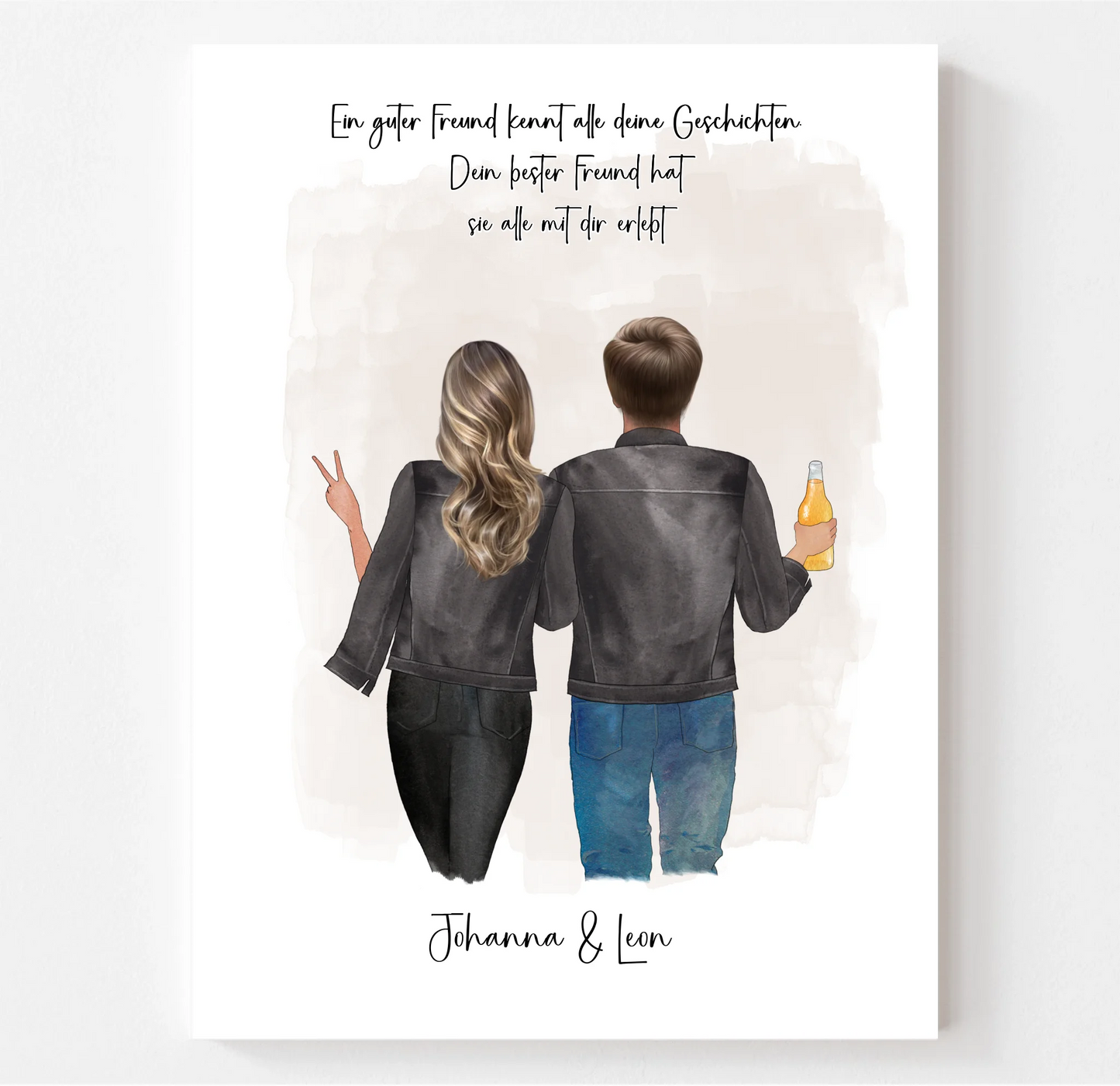 Beste Freunde Geschenkidee Poster