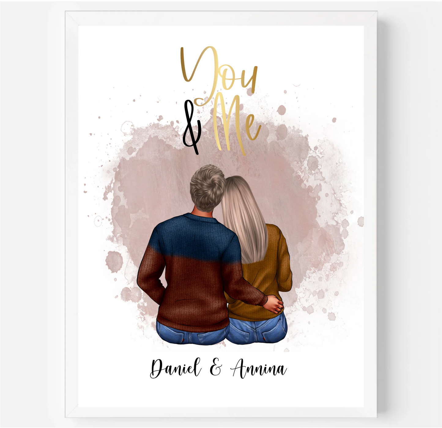 Paar Poster Personalisiertes Geschenk